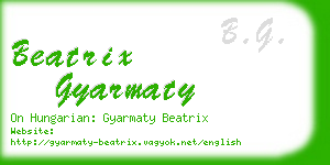 beatrix gyarmaty business card